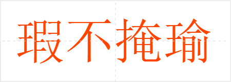 瑕不掩瑜