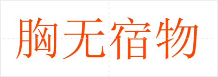 胸无宿物