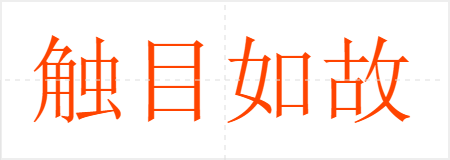 触目如故