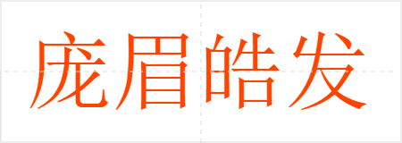 庞眉皓发